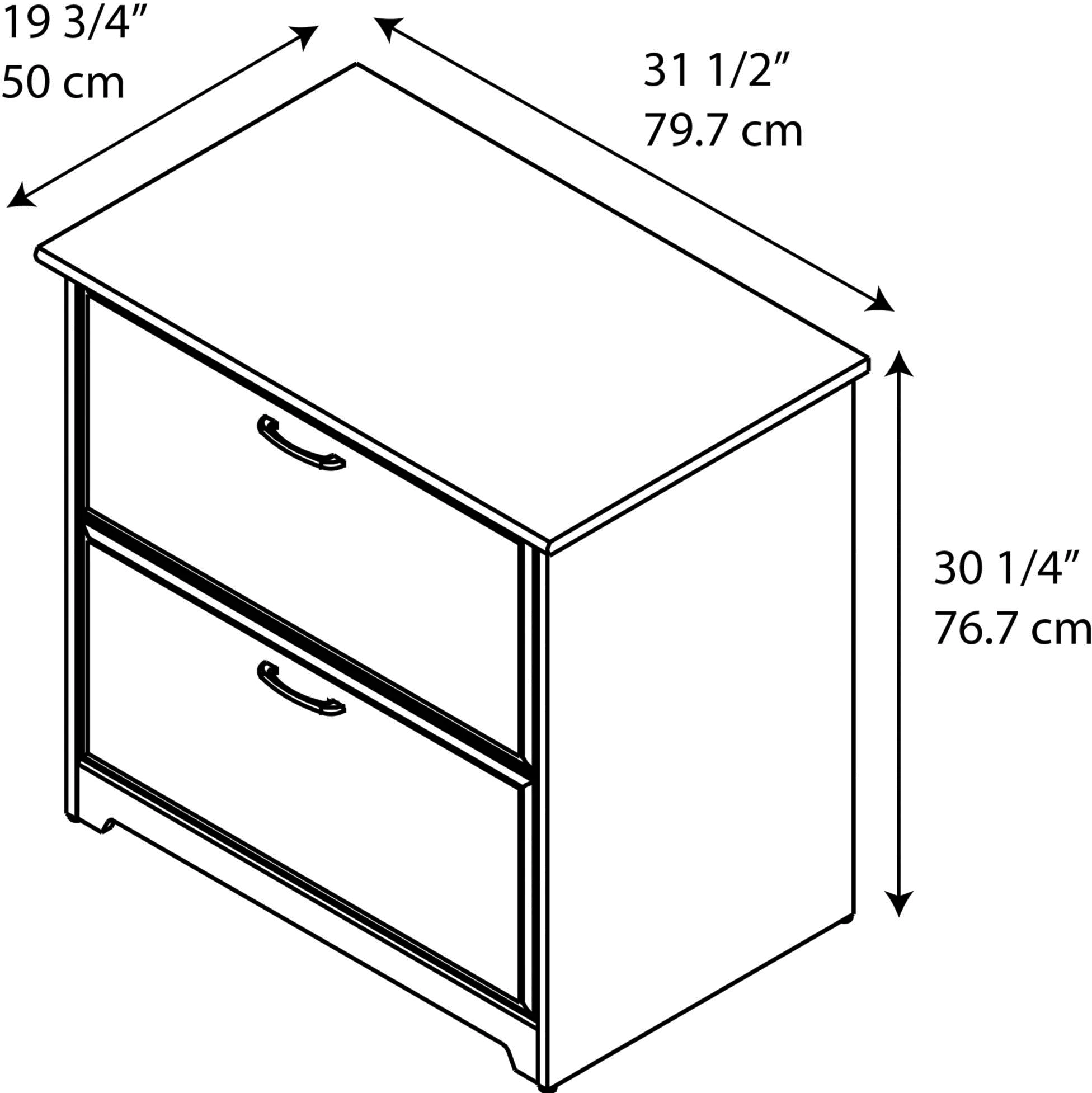 WC31780 Cabot Heather Gray 2 Drawer Lateral File Cabinet - Bush Furniture-6
