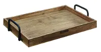 90902500B8-CP8-IND Magnolia Home Furniture Pine Breakfast Tray with Black Handles