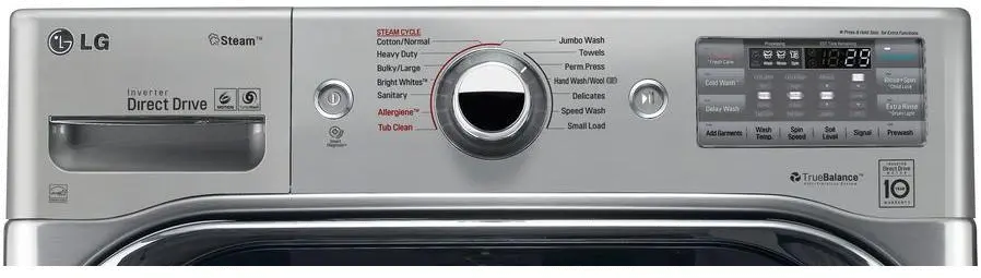 WM8100HVA LG Front Load Washer with TurboWash - 5.2 cu. ft.  Graphite Steel-2