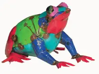 Small Multi-Color Metal Frog