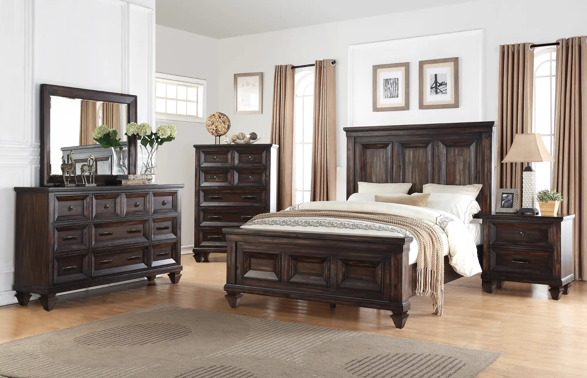 Sevilla Walnut Brown Nightstand-4