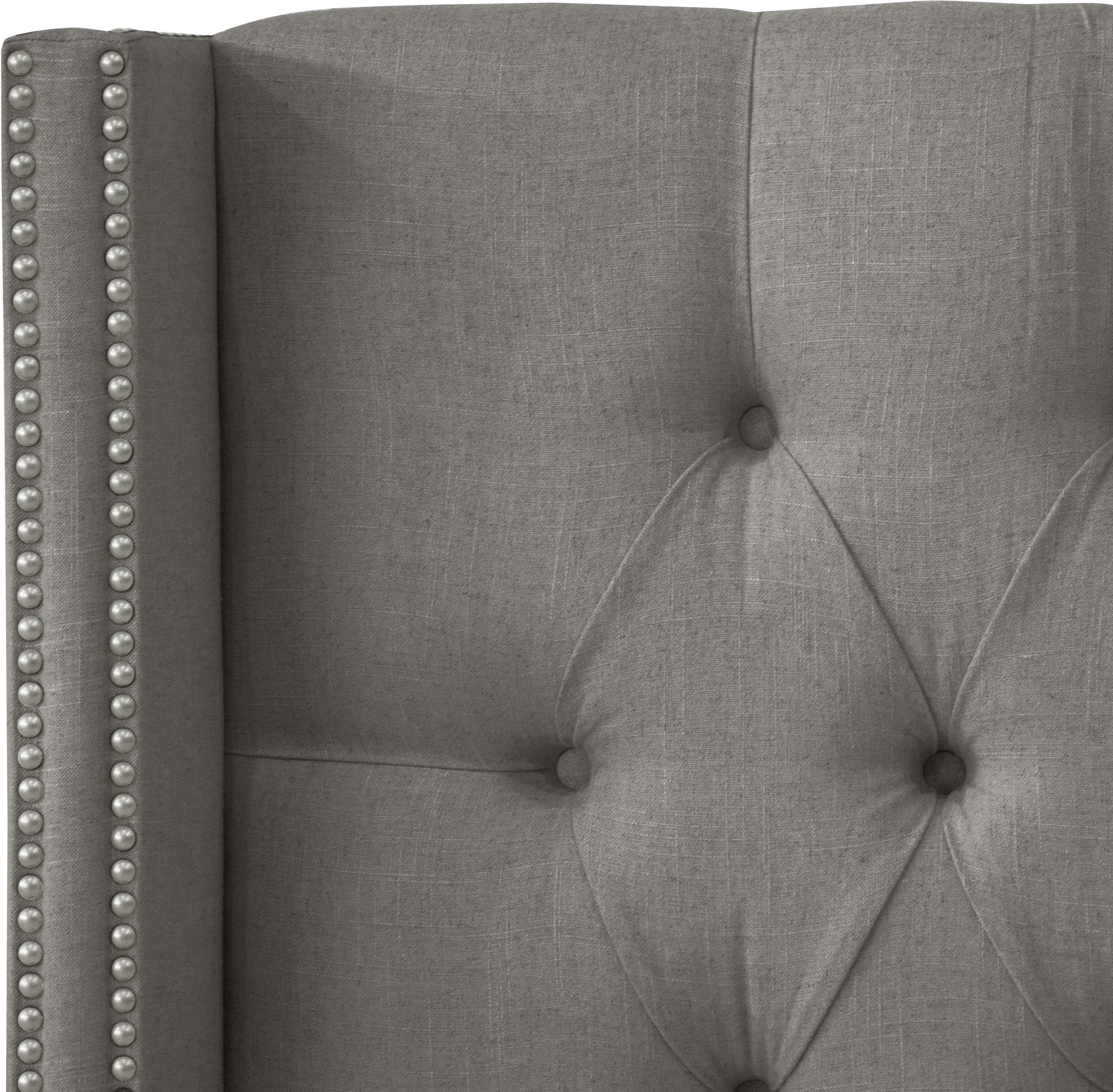 141NB-PWLNNGR Abigail Gray Diamond Tufted Wingback Full Headboard - Skyline Furniture-4