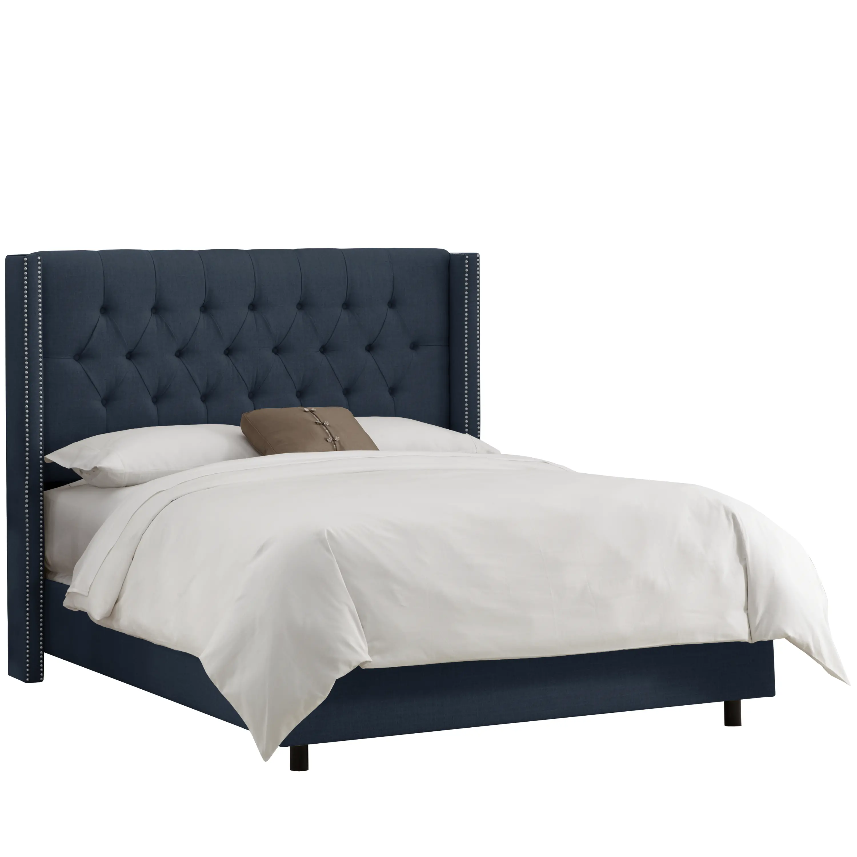 141NB-PWLNNNV Abigail Navy Blue Diamond Tufted Wingback Full Headboard-1