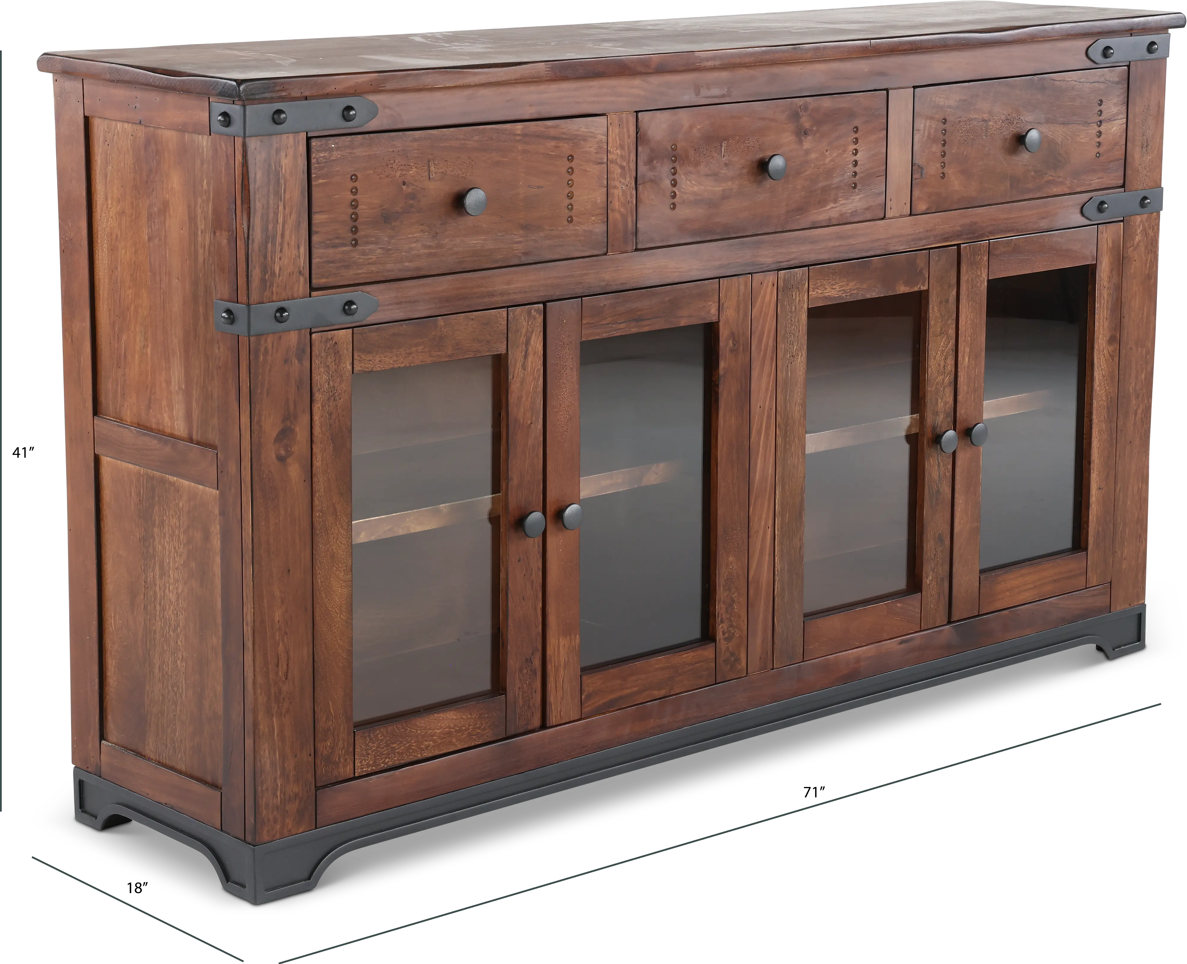 Parota Natural Mango Wood Console-3