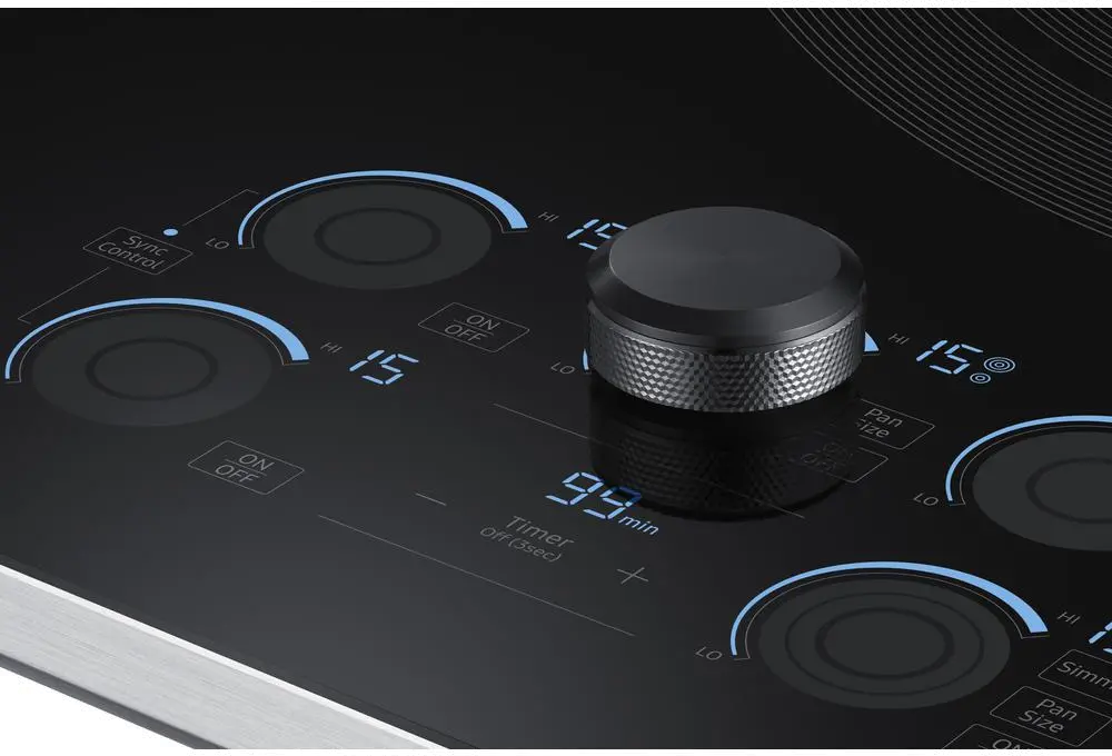 NZ36K7570RS Samsung 36 Inch Smart Smoothtop Electric Cooktop - Stainless Steel-3