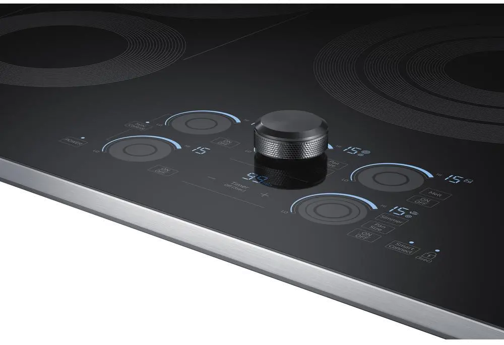 NZ36K7570RS Samsung 36 Inch Smart Smoothtop Electric Cooktop - Stainless Steel-2