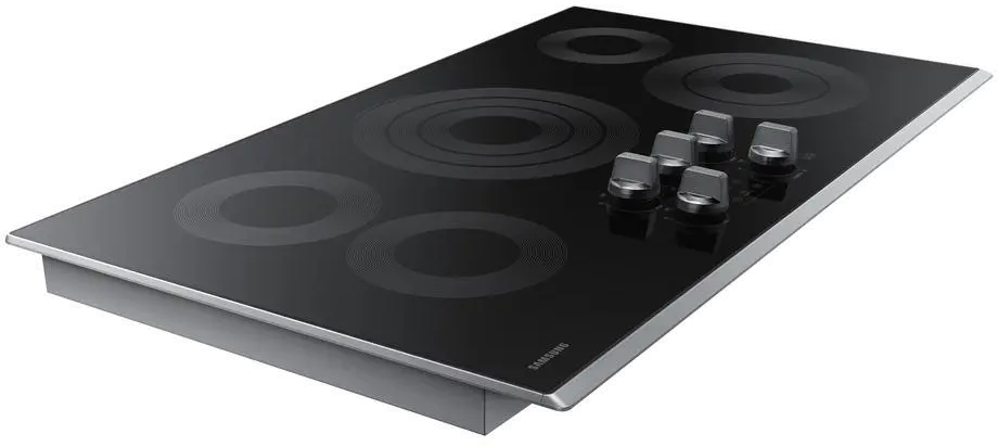 NZ36K6430RS Samsung 36 Inch Smart Smoothtop Electric Cooktop with Rapid Boil - Stainless Steel-4