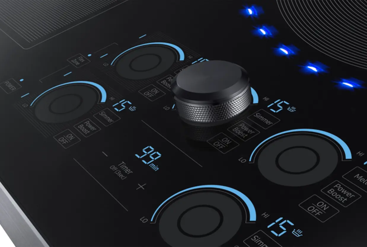 NZ36K7880US Samsung 36 Inch Smart Induction Cooktop - Stainless Steel-4
