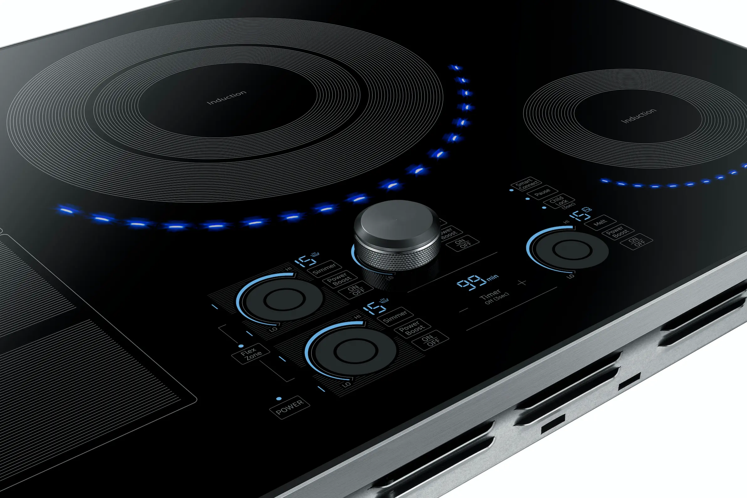 NZ30K7880US Samsung 30 Inch Smart Induction Cooktop - Stainless Steel-2