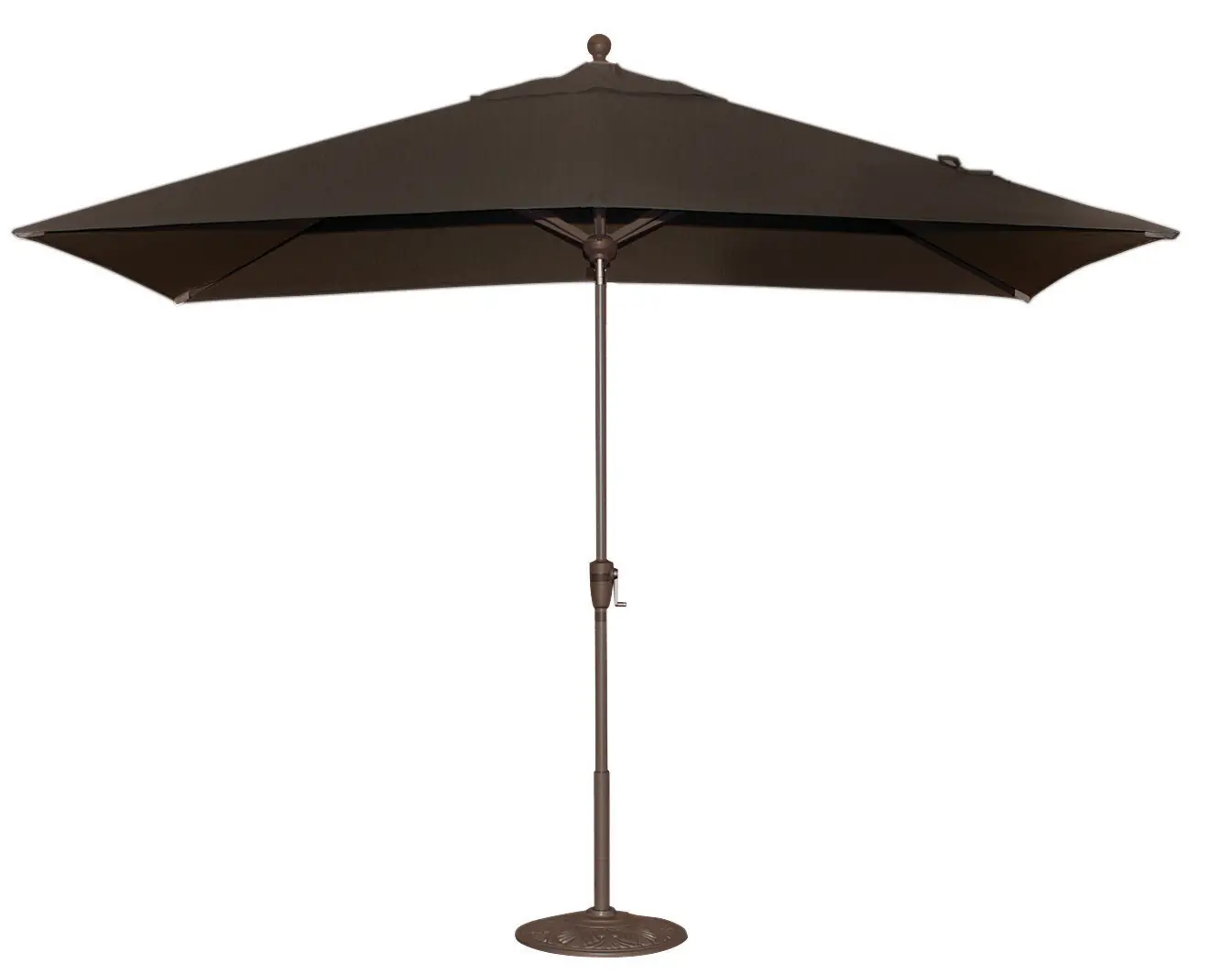6.5 Foot x 10 Foot Black Patio Umbrella-1