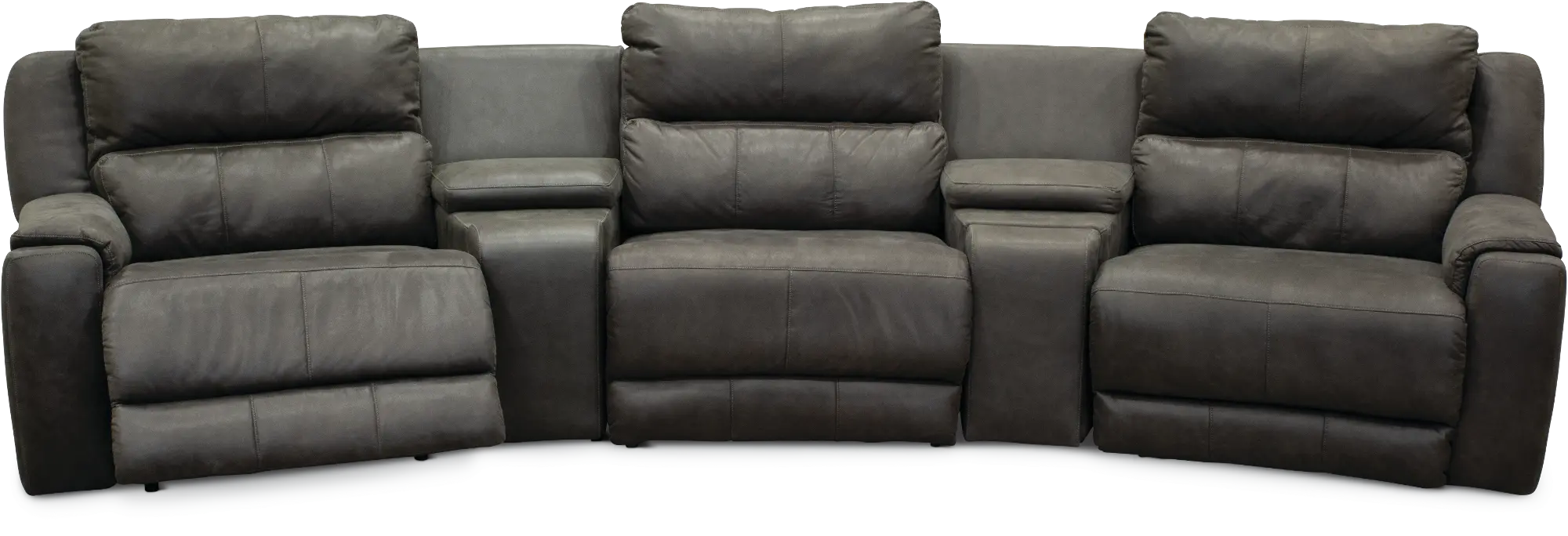Dazzle Slate Gray 5 Piece Power Reclining Sectional-2
