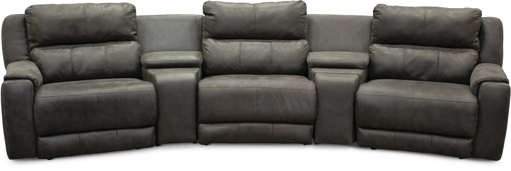 Dazzle Slate Gray 5 Piece Power Reclining Sectional-3