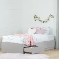 10580 Reevo Gray Twin Mates Bed (39 Inch) - South Shore