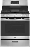 JGBS66REKSS GE 5 5.0 Cu Ft Single Oven Gas Range - Stainless Steel