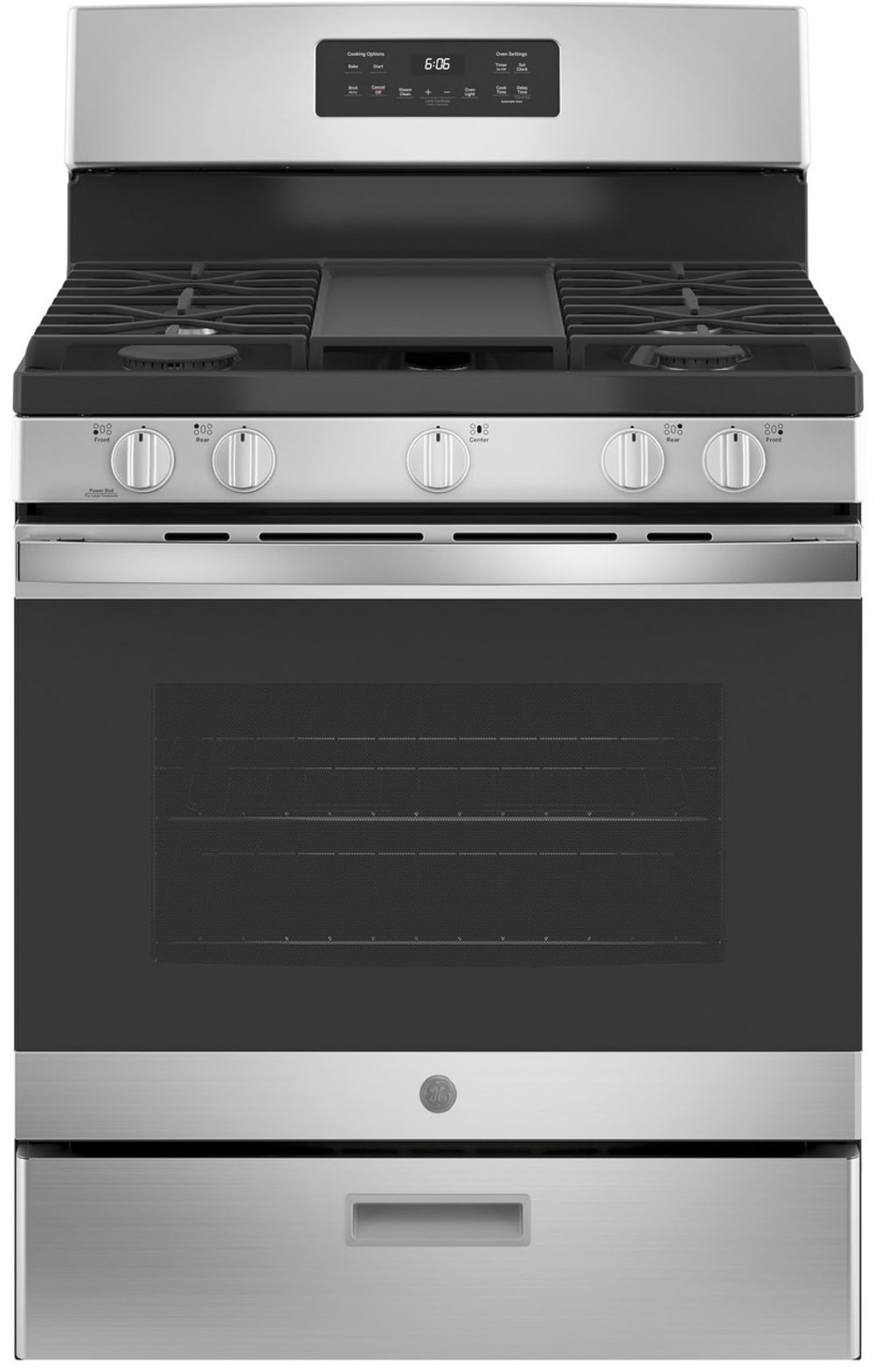 GE 5 cu ft Gas Range - Stainless Steel
