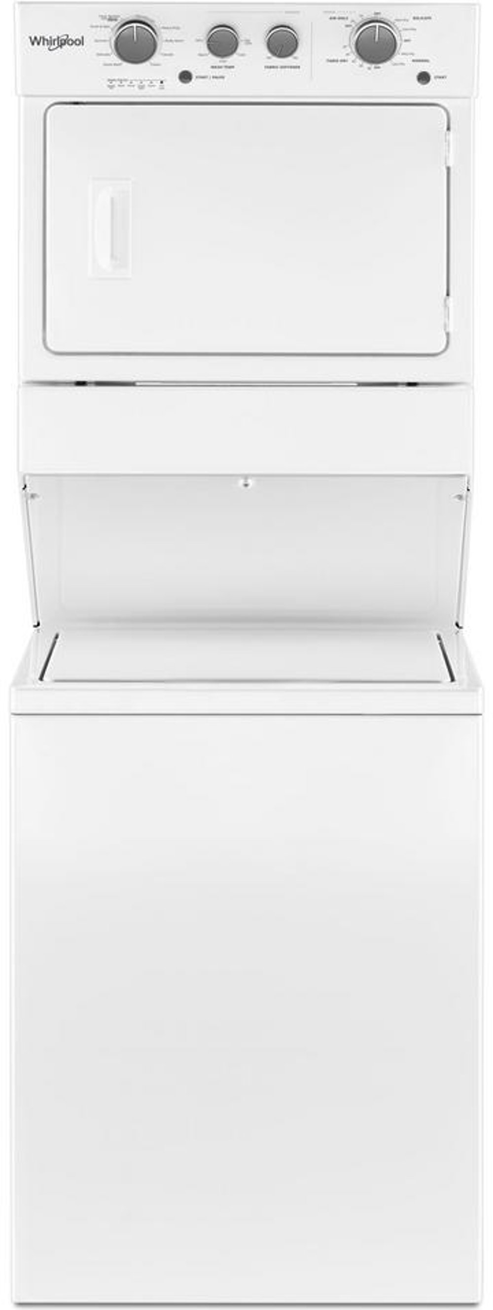 3.5 cu. ft. Electric Stacked Laundry Center with 9 Wash cycles and Auto Dry - White