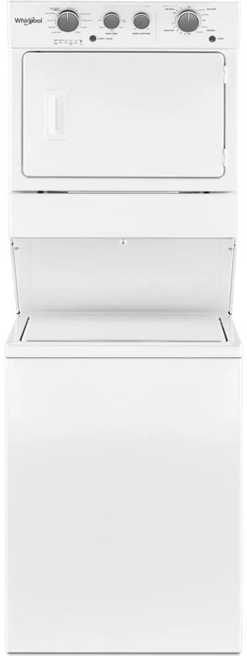 3.5 cu. ft. Electric Stacked Laundry Center with 9 Wash cycles and Auto Dry - White