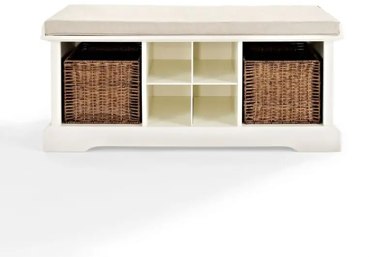CF6003-WH White Entryway Storage Bench - Brennan-3