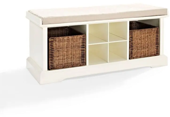 CF6003-WH White Entryway Storage Bench - Brennan-4