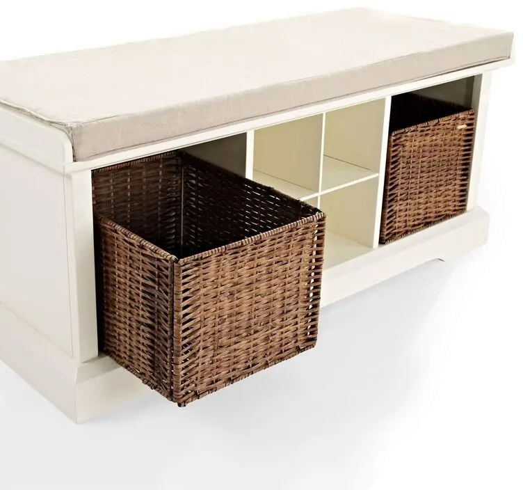 CF6003-WH White Entryway Storage Bench - Brennan-5