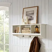 CF6004-WH Brennan White Entryway Storage Shelf