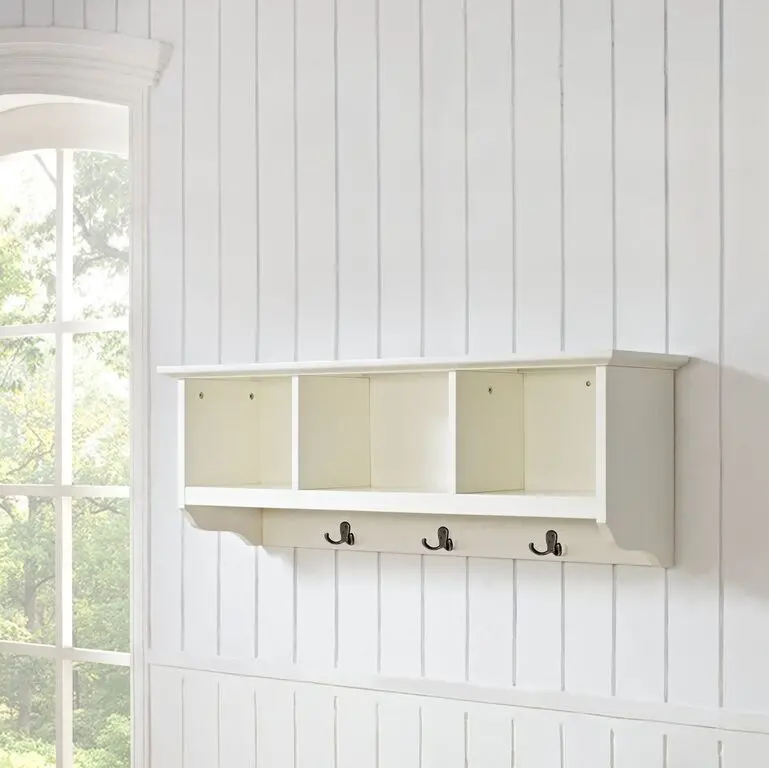 CF6004-WH Brennan White Entryway Storage Shelf-3