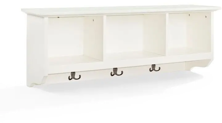CF6004-WH Brennan White Entryway Storage Shelf-1