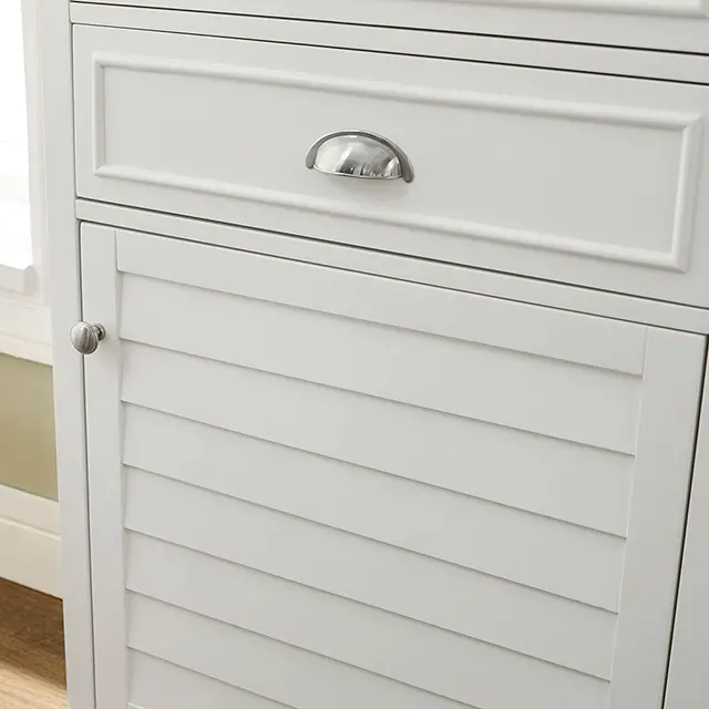 CF7001-WH Lydia Tall White Bathroom Cabinet-4