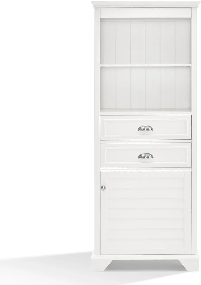 CF7001-WH Lydia Tall White Bathroom Cabinet-5