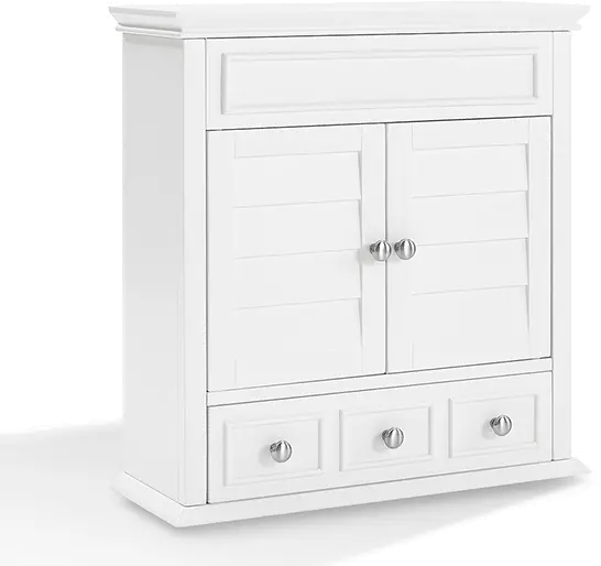 CF7004-WH Lydia Cream Bathroom Wall Cabinet-4