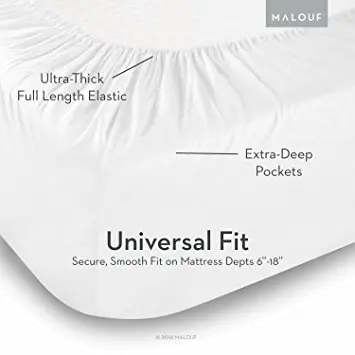 White Cotton Blend Twin Sheet Set-2