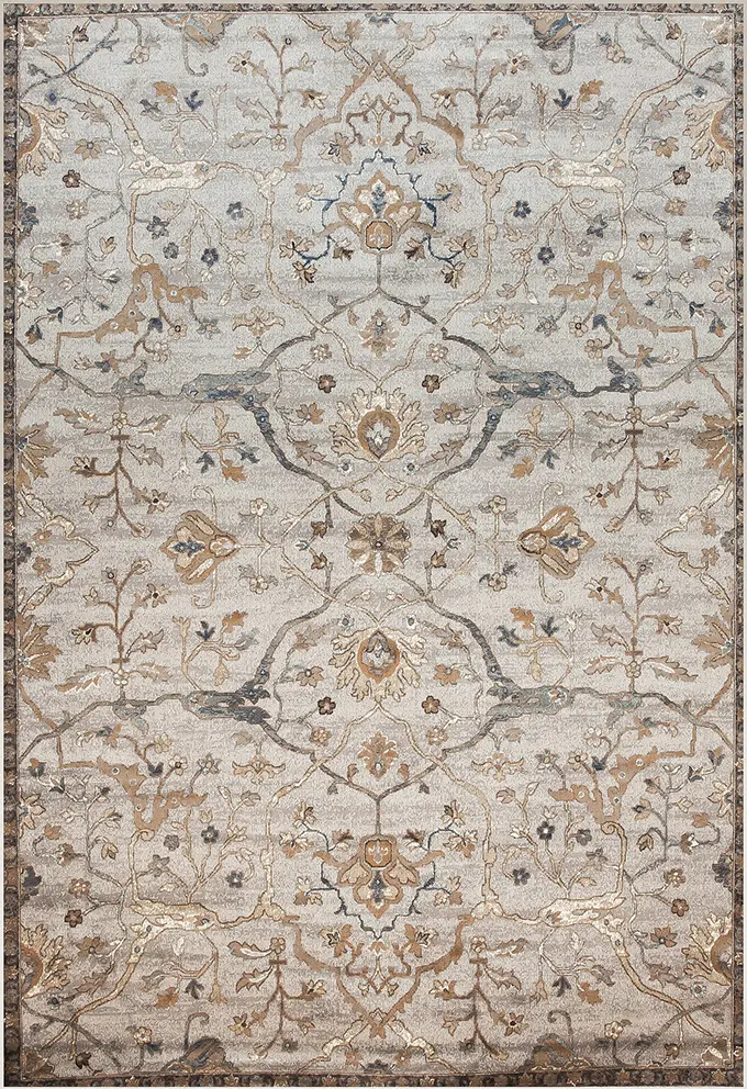 Sonoma 5 x 8 Traditional Ivory and Blue Rug-1