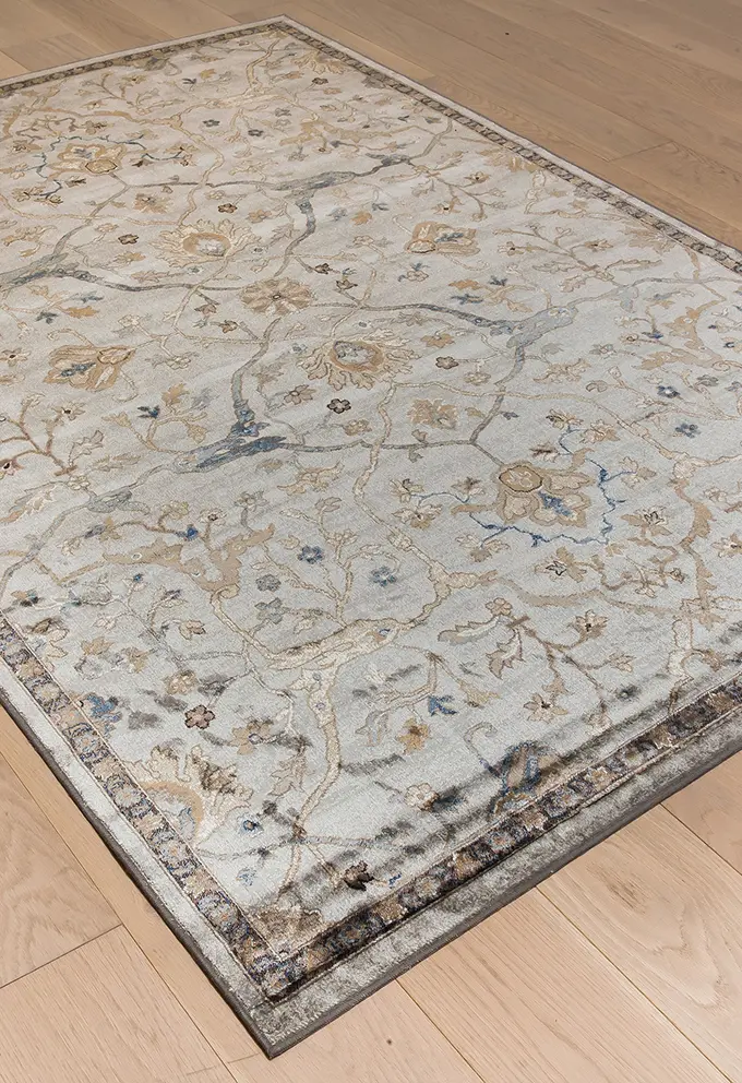 Sonoma 5 x 8 Traditional Ivory and Blue Rug-2
