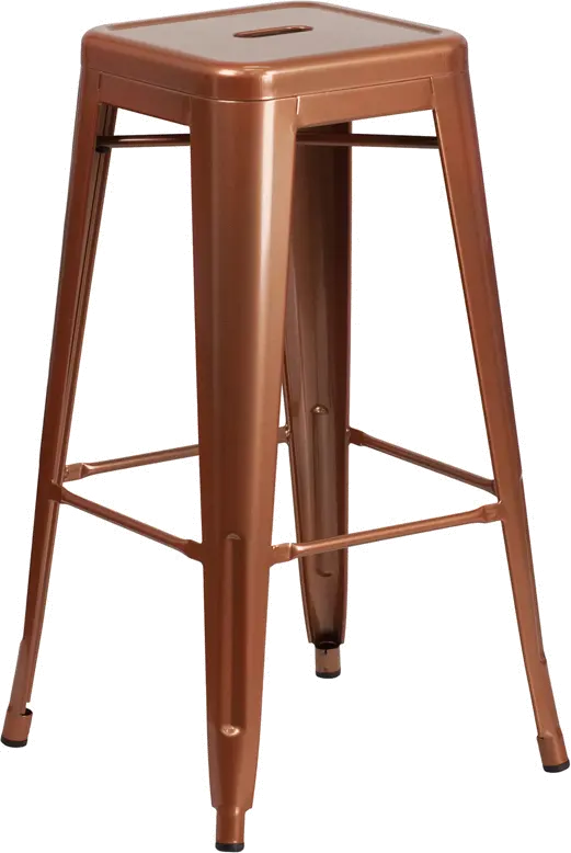 Copper Metal Stackable Bar Stool-1