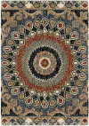 4412/8X11/WILDWEAVE Wild Weave 8 x 11 Indochina Blue, Red, and Green Area Rug