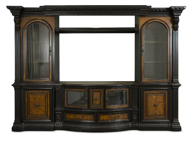 Grand Estates Brown 6 Piece Entertainment Center
