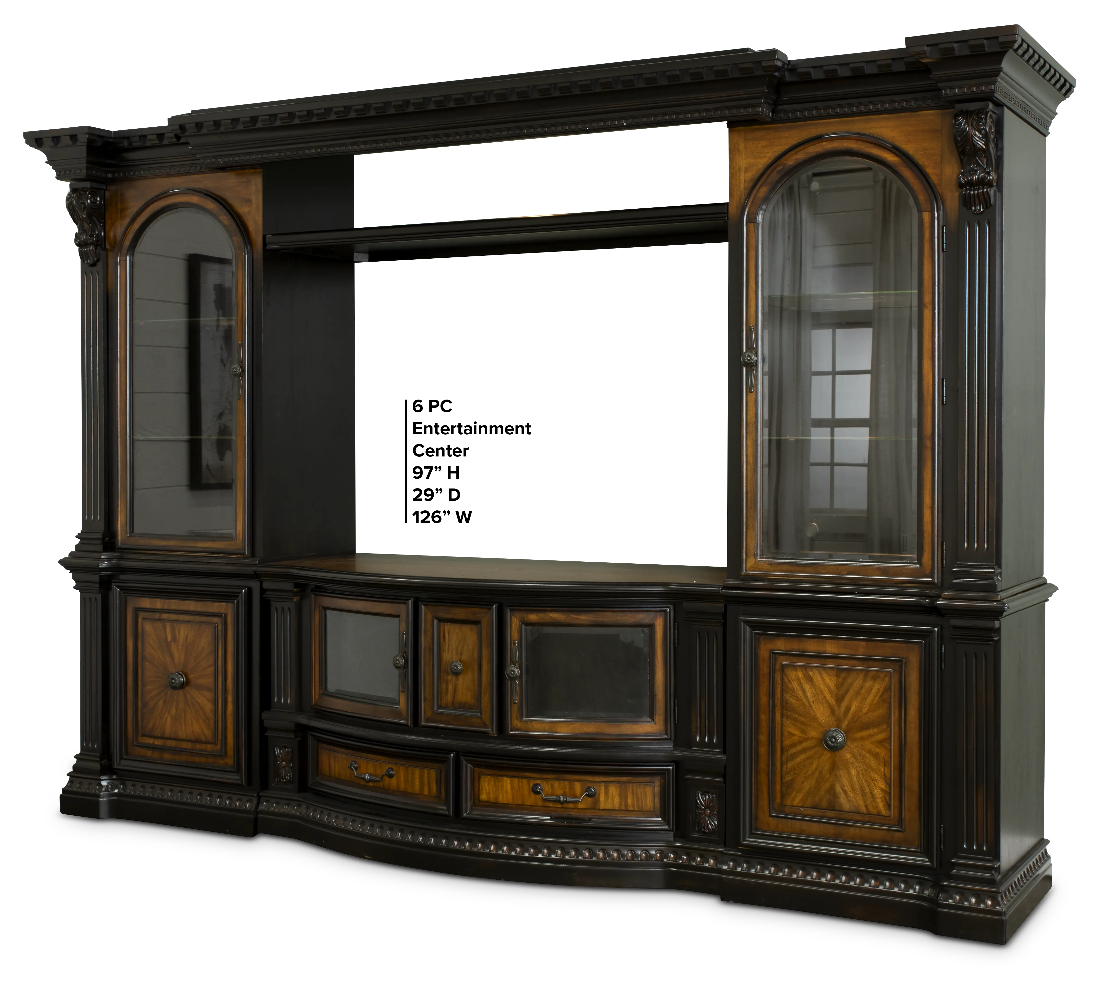 Grand Estates Brown 6 Piece Entertainment Center-5