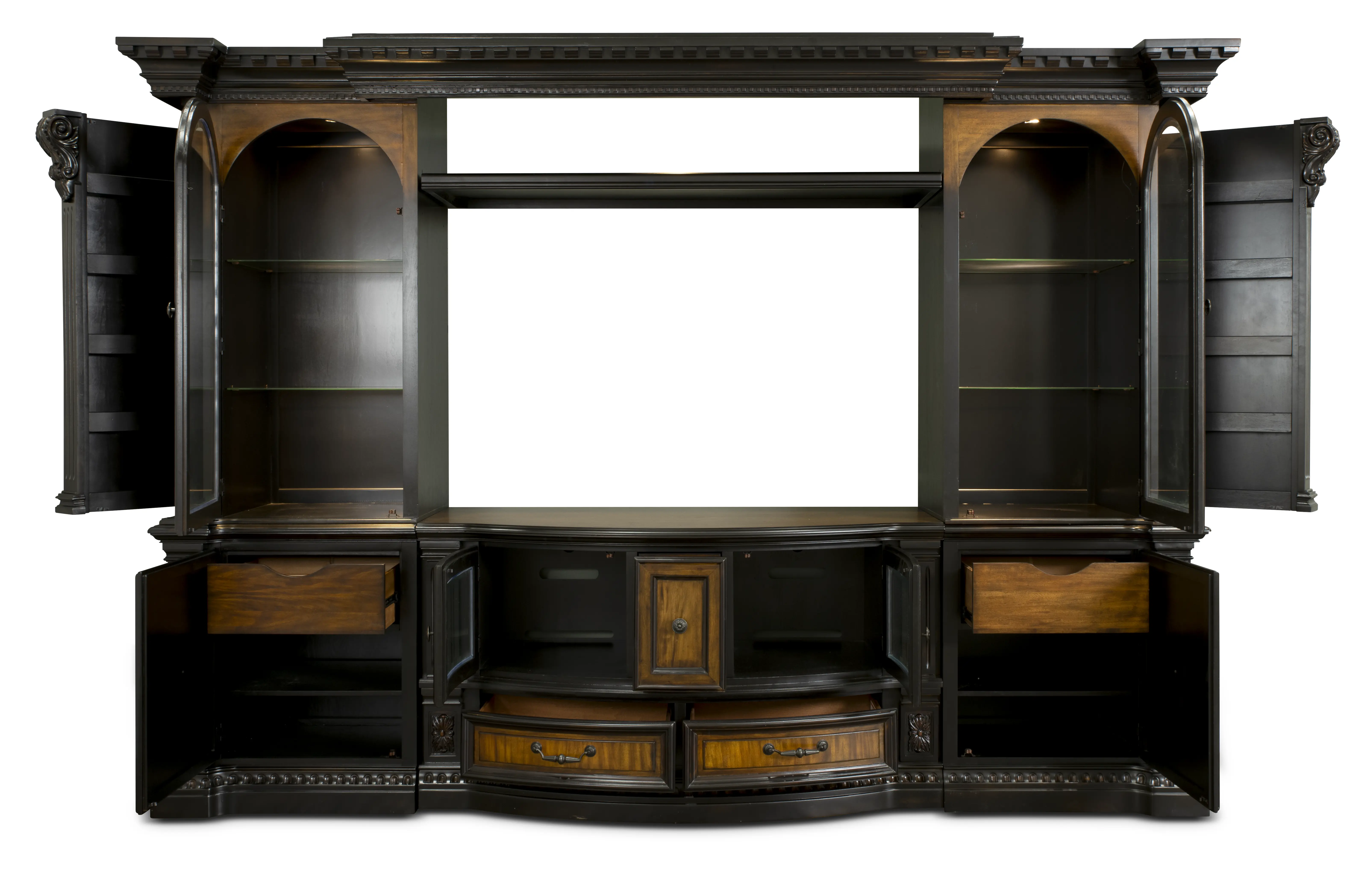 Grand Estates Brown 6 Piece Entertainment Center-6