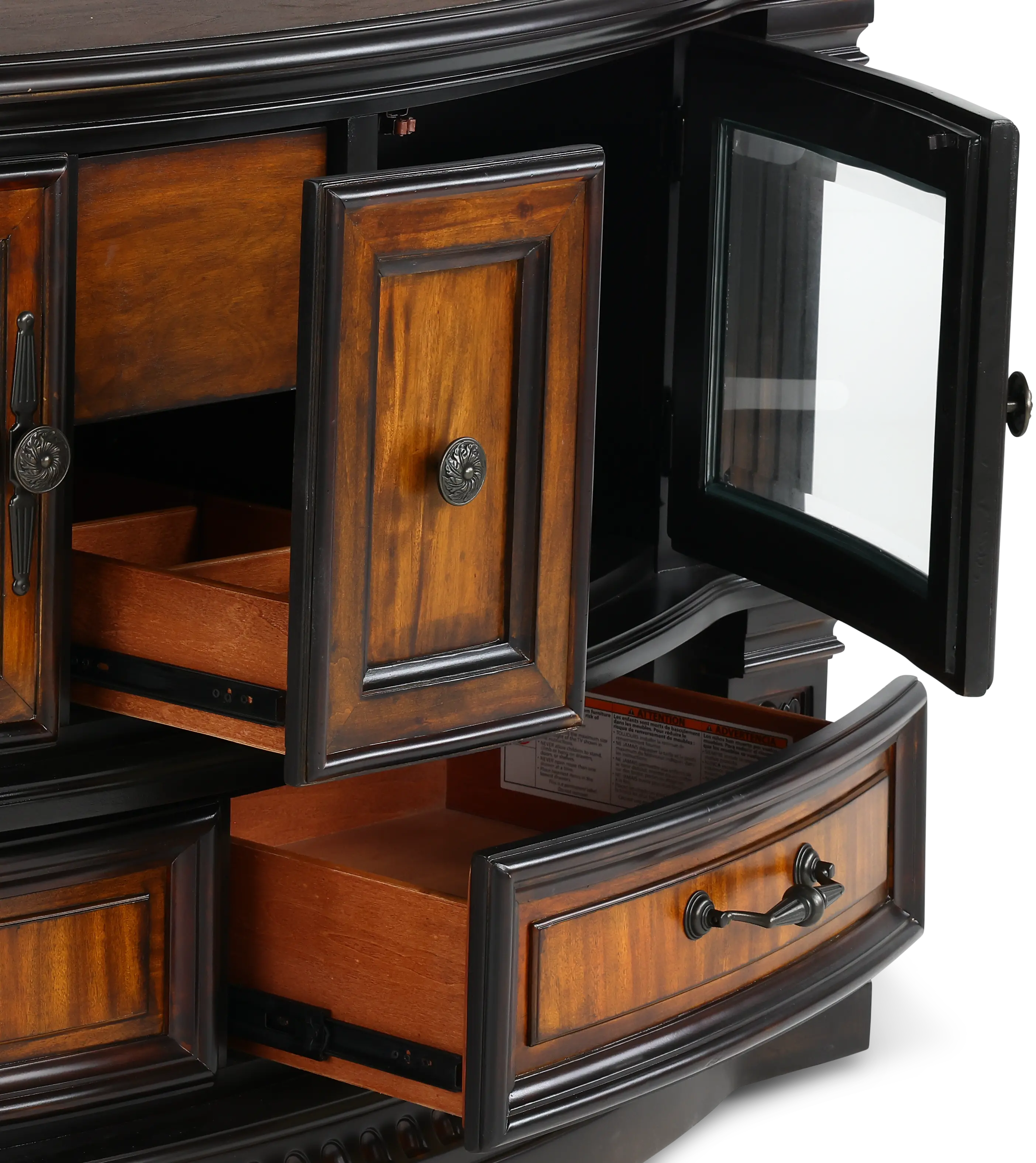 Grand Estates Brown 6 Piece Entertainment Center-2