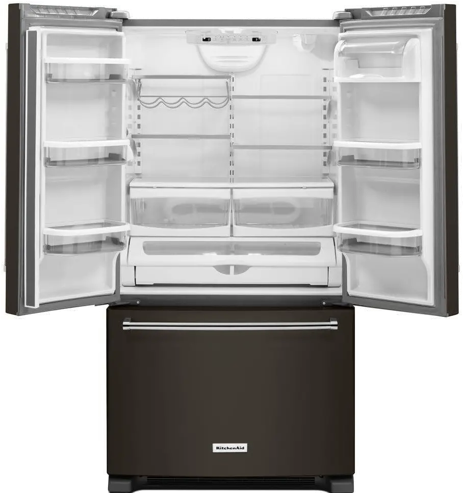 KRFC300EBS KitchenAid 20 cu ft French Door Refrigerator - Counter Depth Black Stainless Steel-3
