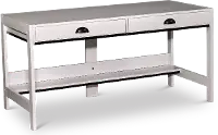 EB142AW White Modern Wood Desk - Urban Options