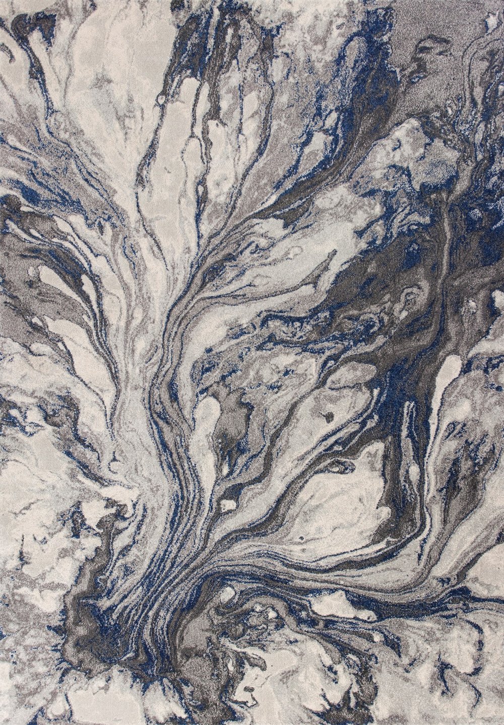 Illusions 8 x 11 Gray and Blue Area Rug