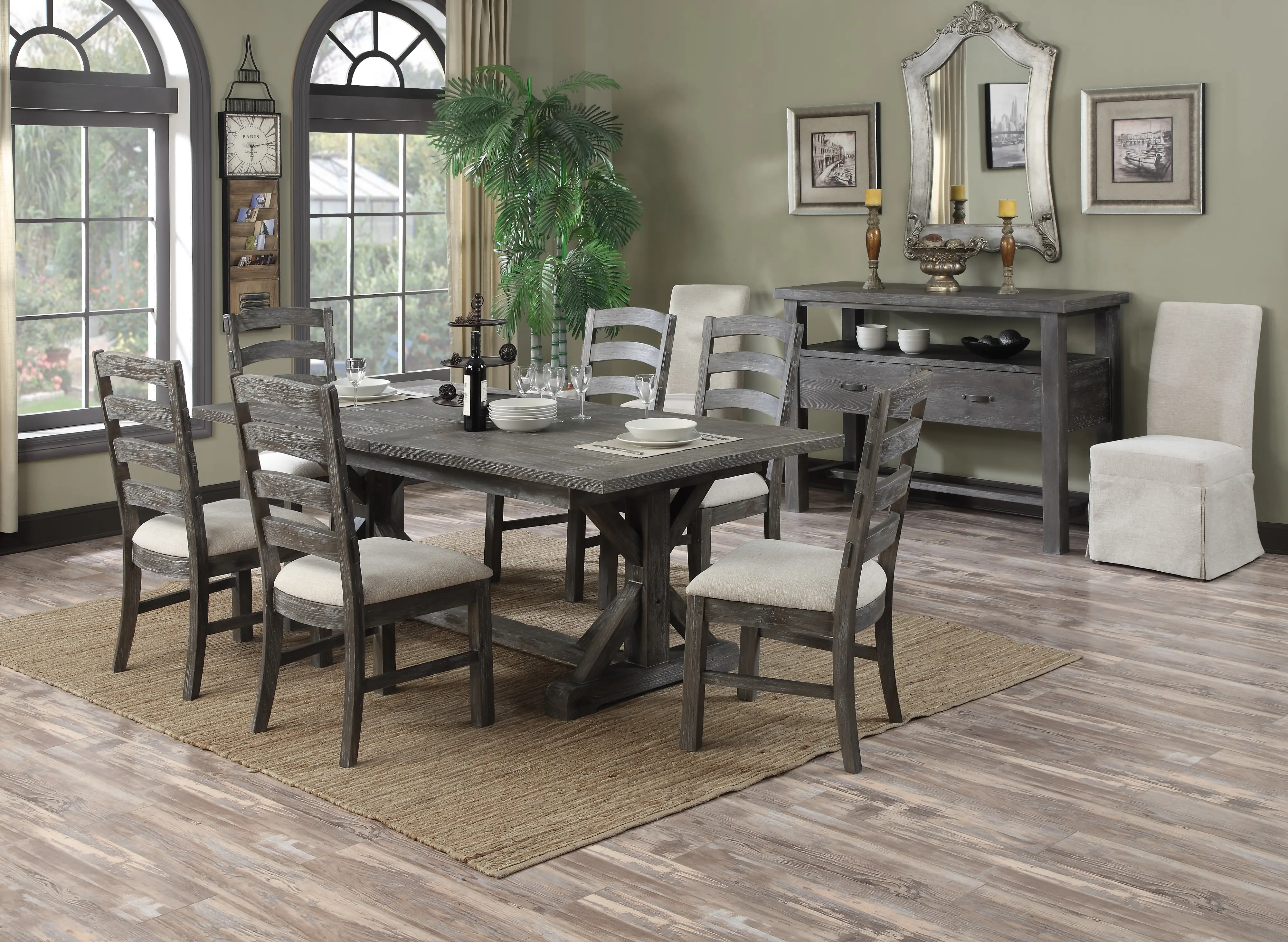 Paladin Charcoal 5 Piece Dining Set-2