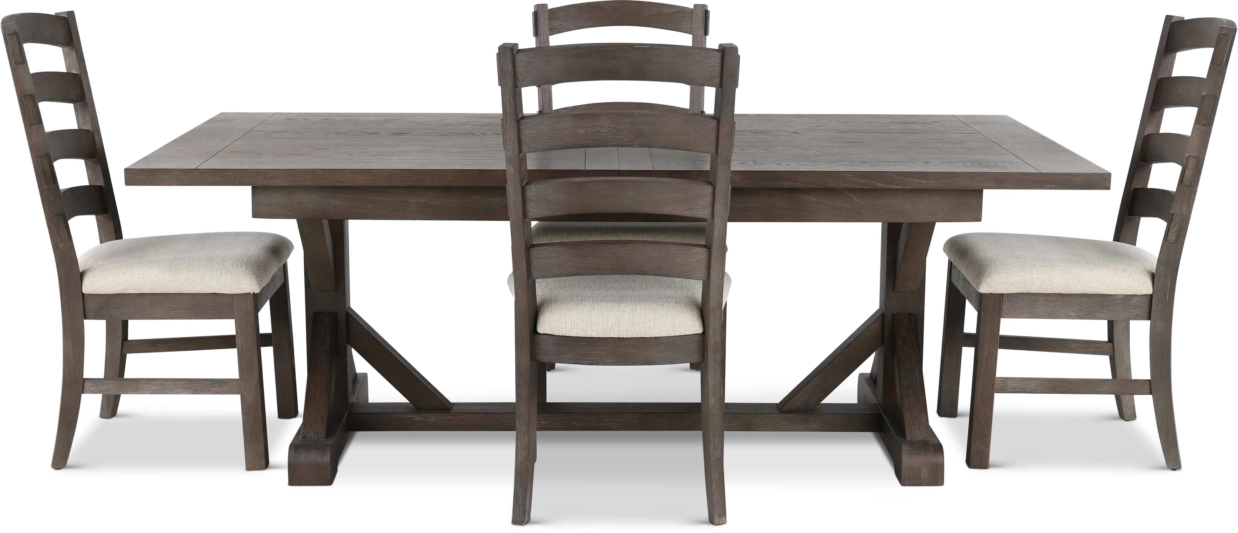 Paladin Charcoal 5 Piece Dining Set-4