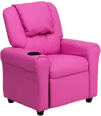 Mini Me Kids Hot Pink Recliner with Cup Holder