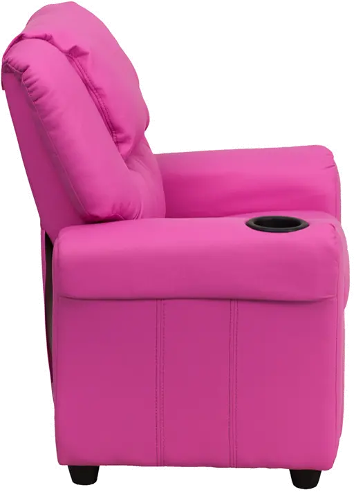 Mini Me Kids Hot Pink Recliner with Cup Holder-2
