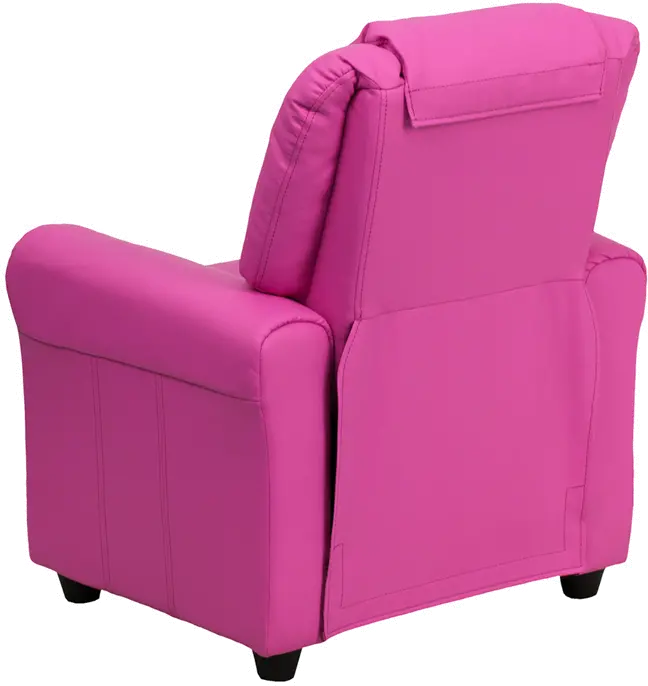 Mini Me Kids Hot Pink Recliner with Cup Holder-3