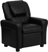 Mini Me Kids Black Recliner with Cup Holder