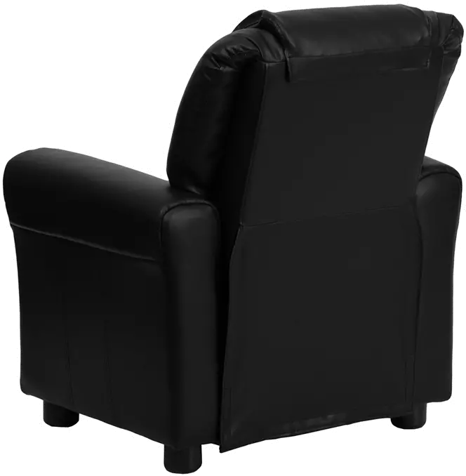 Mini Me Kids Black Recliner with Cup Holder-5