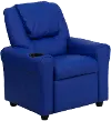 Mini Me Kids Blue Recliner with Cup Holder